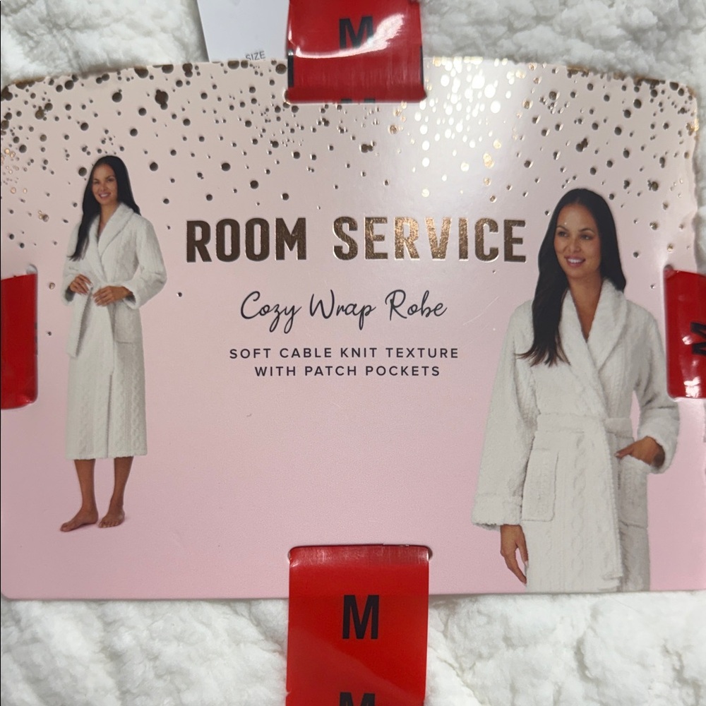 Room Service Cozy Wrap Robe - White